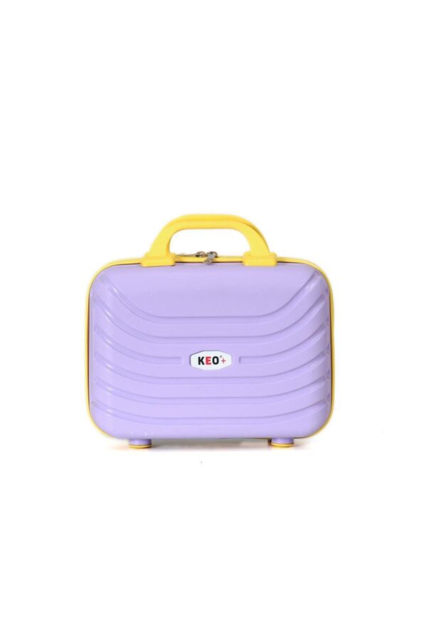 Keo-Plus Lila-Sarı PP Silikon Makyaj Çantası